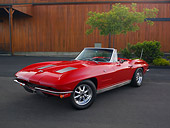 VET 03 RK0499 01
1963 Chevrolet Corvette Convertible Red 3/4 Front View On Pavement
