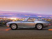 VET 03 RK0513 01
1963 Chevrolet Corvette Sting Ray Sport Coupe Silver Profile View On Pavement