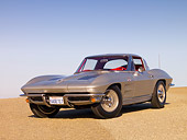 VET 03 RK0514 01
1963 Chevrolet Corvette Sting Ray Sport Coupe Silver Low 3/4 Front View On Pavement