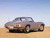 VET 03 RK0515 01
1963 Chevrolet Corvette Sting Ray Sport Coupe Silver Low 3/4 Rear View On Pavement