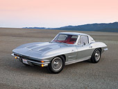 VET 03 RK0521 01
1963 Chevrolet Corvette Sting Ray Sport Coupe Silver 3/4 Rear View On Pavement