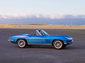 VET 03 RK0600 01
1965 Chevrolet Corvette Convertible Nassau Blue Profile View On Pavement By Hills