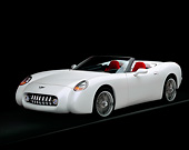 VET 04 RK0052 08
2003 Chevy Corvette Avelate 50th Anniversary Edition Convertible White 3/4 Front On Gray Line Studio