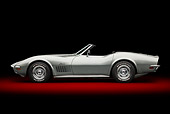 VET 05 BK0001 01
1972 Chevrolet Corvette LT-1 Steel Cities Gray Profile View In Studio