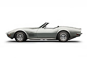 VET 05 BK0004 01
1972 Chevrolet Corvette LT-1 Steel Cities Gray Profile View On White Seamless