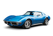 VET 05 BK0008 01
1971 Chevrolet 427 Corvette Blue 3/4 Front View On White Seamless