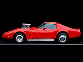 VET 05 RK0062 02
1977 Chevrolet Corvette Custom Red Side View On Gray Line Studio