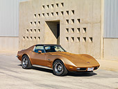 VET 05 RK0170 01
1973 Chevrolet Corvette Coupe Gold 3/4 Front View By Building