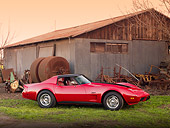 VET 05 RK0210 01
1976 Chevrolet Corvette Stingray Red And Black Profile View By Barn