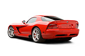VIP 01 BK0002 01
2009 Dodge Viper SRT/10 Red 3/4 Rear View On White Seamless