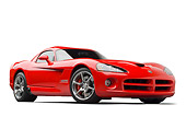 VIP 01 BK0010 01
2009 Dodge Viper SRT/10 Red 3/4 Front View On White Seamless