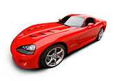 VIP 01 BK0015 01
2009 Dodge Viper SRT/10 Red 3/4 Side View On White Seamless