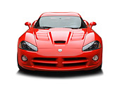 VIP 01 BK0027 01
2009 Dodge Viper SRT/10 Red Front View On White Seamless
