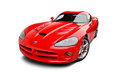 VIP 01 BK0043 01
2009 Dodge Viper SRT/10 Red 3/4 Front View On White Seamless