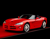 VIP 01 RK0178 02
2003 Dodge Viper SRT-10 Convertible Red 3/4 Front View On Red Floor Gray Line Studio