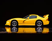 VIP 01 RK0125 06
1996 Dodge Hennessey Viper Venom 650R Yellow Profile On Mylar Floor Studio