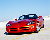 VIP 01 RK0217 02
2005 Dodge Viper SRT10 Convertible Copper Head Orange 3/4 Front View On Pavement