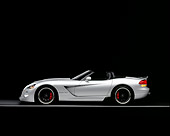 VIP 01 RK0235 02
2005 Dodge Hennessey Viper SRT-10 Convertible Silver Profile On Gray Line Studio