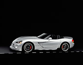 VIP 01 RK0237 04
2005 Dodge Hennessey Viper SRT-10 Convertible Silver 3/4 Front View Checkered Line Studio