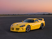VIP 01 RK0265 01
2006 Hennessey Venom 800R Yellow 3/4 Side View On Pavement