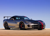 VIP 01 RK0281 01
Dodge Viper SRT-10 Concept Mopar Gray And Black Low 3/4 Side View On Pavement
