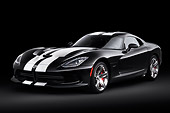 VIP 02 BK0005 01
2013 SRT Viper GTS Black With White Stripes 3/4 Front View In Studio
