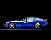 VIP 02 RK0002 03
1996 Dodge Viper GTS Coupe Blue Profile View Studio