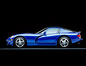 VIP 02 RK0002 06
1996 Dodge Viper GTS Coupe Blue Profile View Studio
