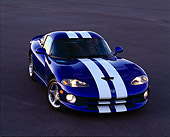 VIP 02 RK0005 01
1996 Viper GTS Coupe Blue Overhead 3/4 Front View On Pavement