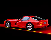 VIP 02 RK0026 02
1997 Dodge Viper GTS Coupe Red 3/4 Rear View Studio