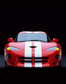 VIP 02 RK0066 06
1997 Dodge Hennessey Viper Venom 600 GTS Red White Stripes Head On Shot Studio