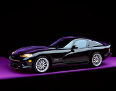 VIP 02 RK0087 01
1999 Dodge Viper GTS ACR Black 3/4 Side View On Purple Floor Studio