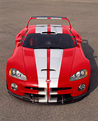 VIP 02 RK0138 02
Dodge Viper GTSR Concept Car Red Silver Stripe Head On Shot On Pavement